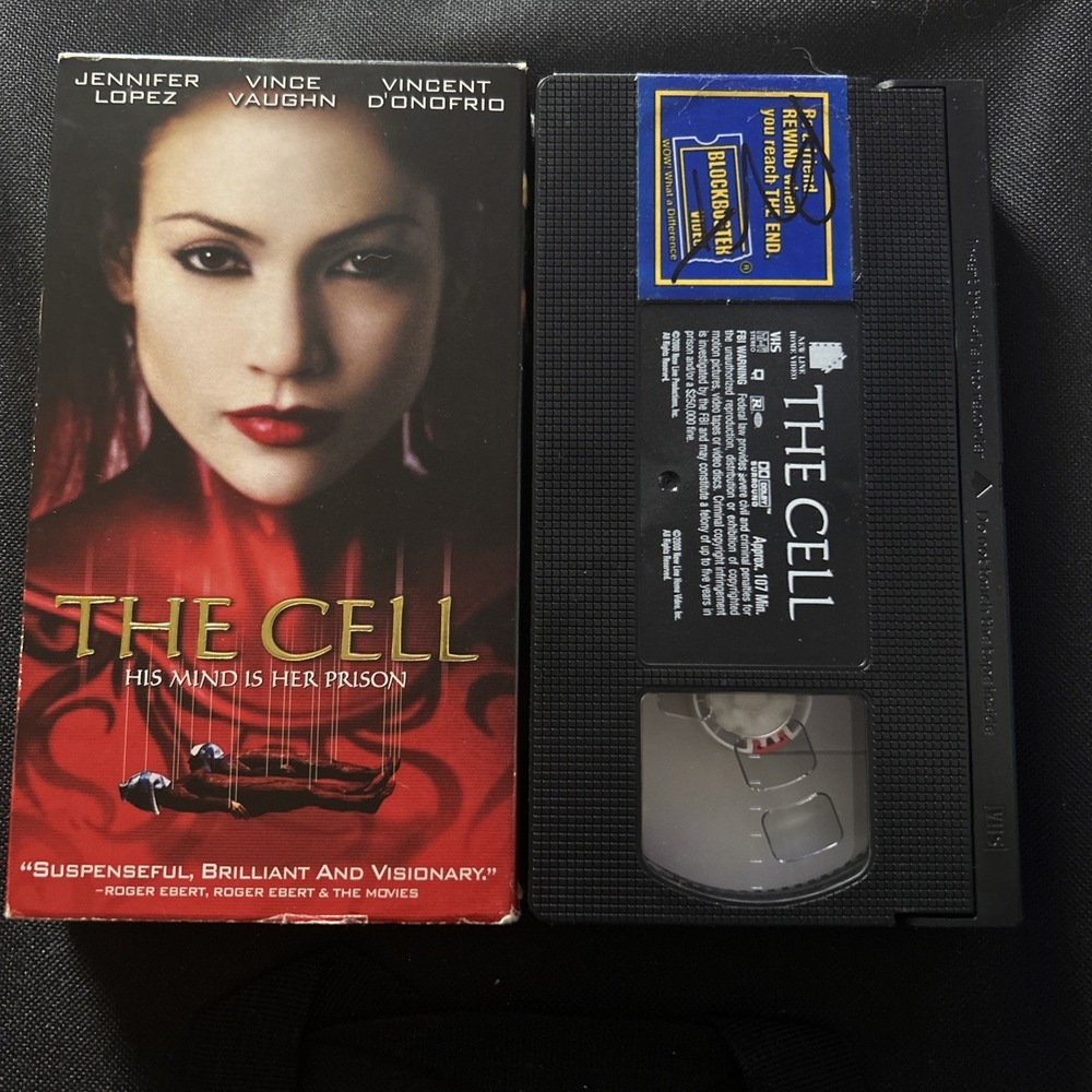 The Cell (VHS, 2001) Jennifer Lopez Y2K Sci-Fi Horror
